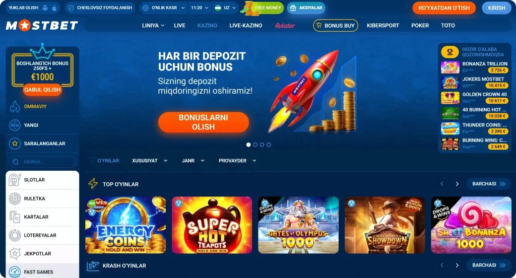 Casino Mostbet - Le casino le plus performant de France, site principal !